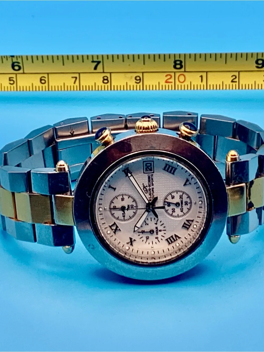 KLAUS-KOBEC COUTURE SPORTS KKG1913 Men’s Chrono Wristwatch Date Working New Batt